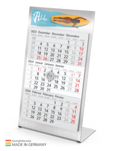 Desktop 3 Steel Kalender