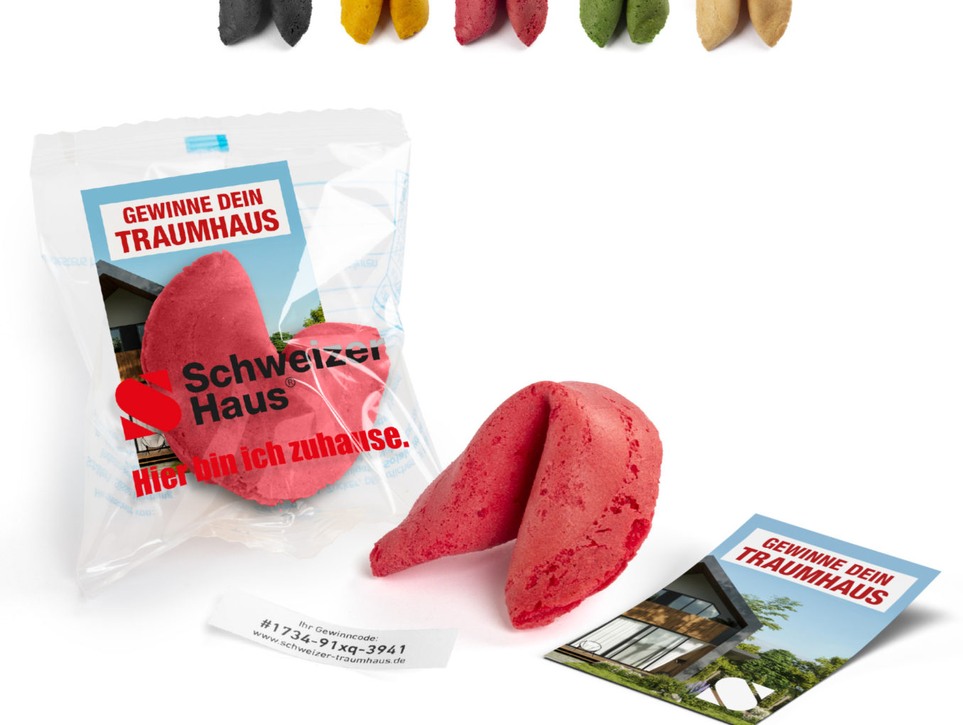 Glückskekse mit Werbekärtchen