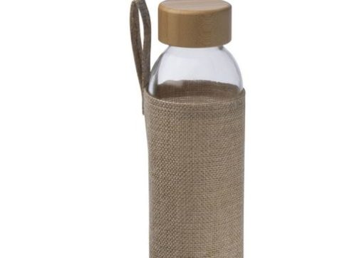 Glasflasche mit Juteummantelung 500 ml