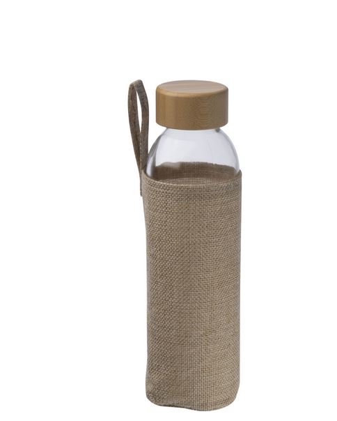 Glasflasche mit Juteummantelung 500 ml