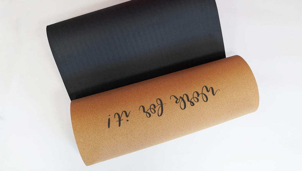 gerollt fitness matte