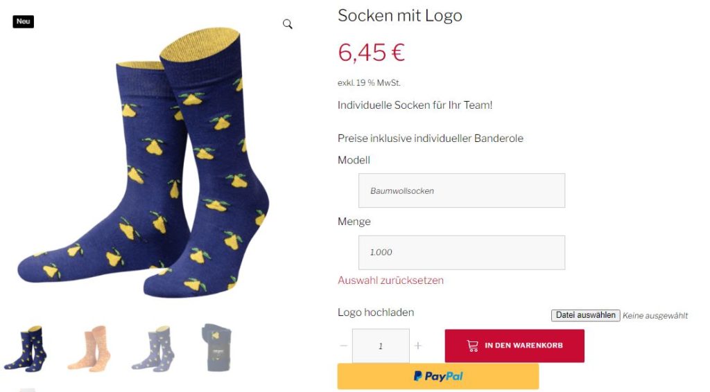 socken mit logo individuell bedruckt shop