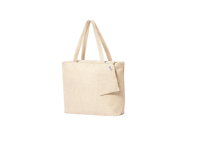 Tasche mit Logo in beige als Werbeartikel