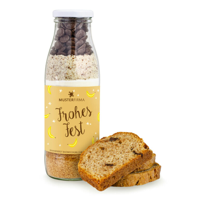 bananenbrot backmischung mit logo