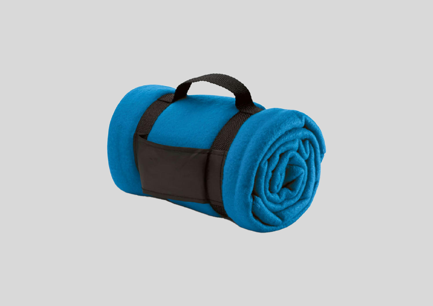 Fleecedecke blau mit Logodruck Werbeartikel